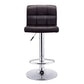 Costway 1 Piece Brown Bar Stool Swivel Adjustable PU Leather Barstools Bistro Pub Chair