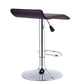 Costway 1 Piece Brown Swivel Bar Stool Adjustable Modern Leather Dining Counter Chair