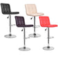 Costway 1 Piece Red Modern Leather Bar Stool Adjustable Hydraulic Counter Swivel Pub Chair