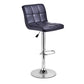 Costway 1 Piece Red Modern Leather Bar Stool Adjustable Hydraulic Counter Swivel Pub Chair