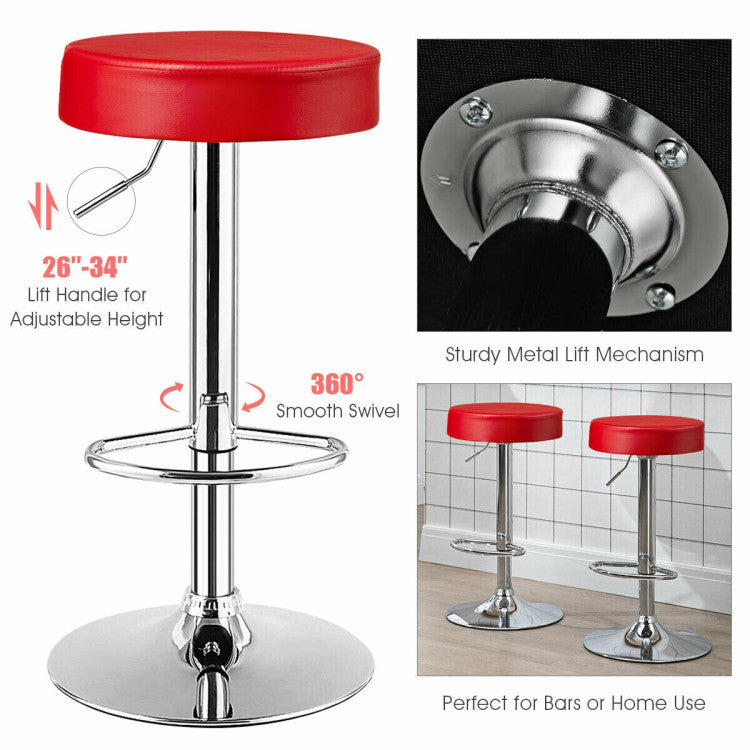 Costway 1 Piece Round Bar Stool Adjustable Swivel Pub Chair