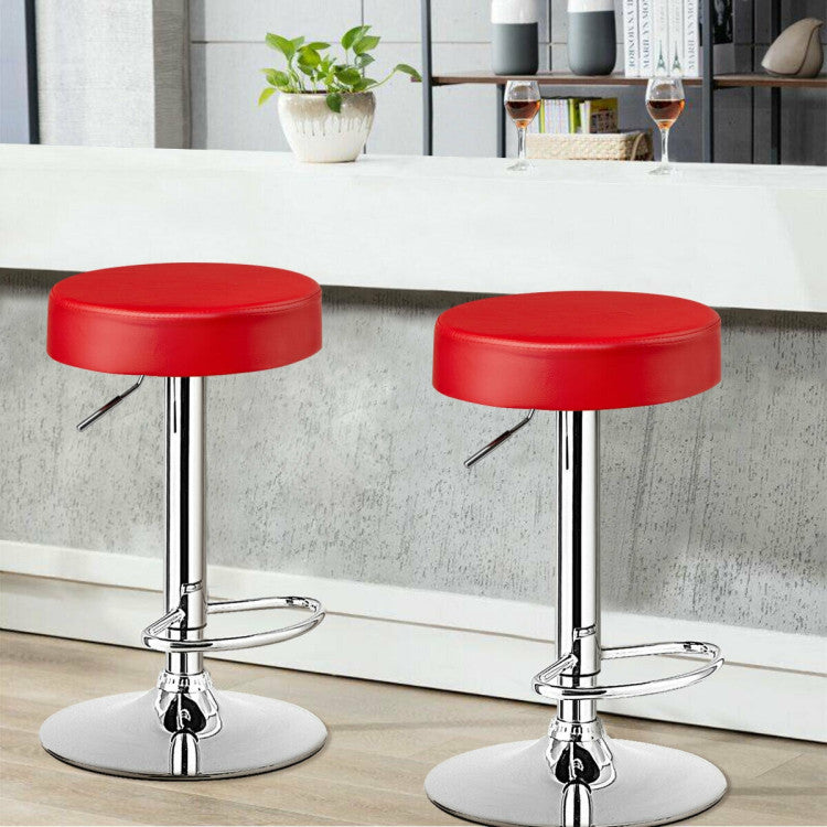 Costway 1 Piece Round Bar Stool Adjustable Swivel Pub Chair