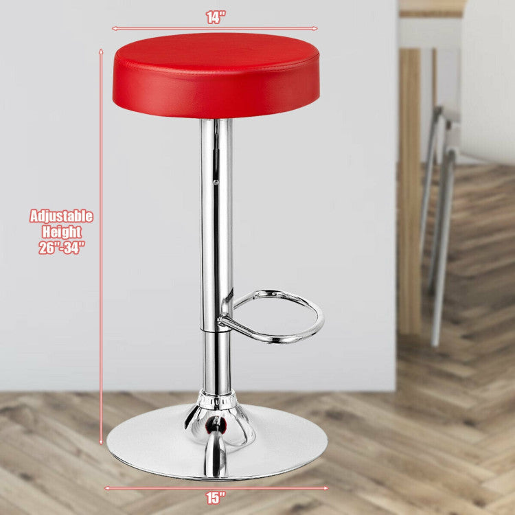 Costway 1 Piece Round Bar Stool Adjustable Swivel Pub Chair