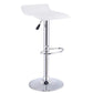Costway 1 Piece White Swivel Bar Stool Adjustable Modern Leather Dining Counter Chair