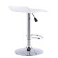 Costway 1 Piece White Swivel Bar Stool Adjustable Modern Leather Dining Counter Chair