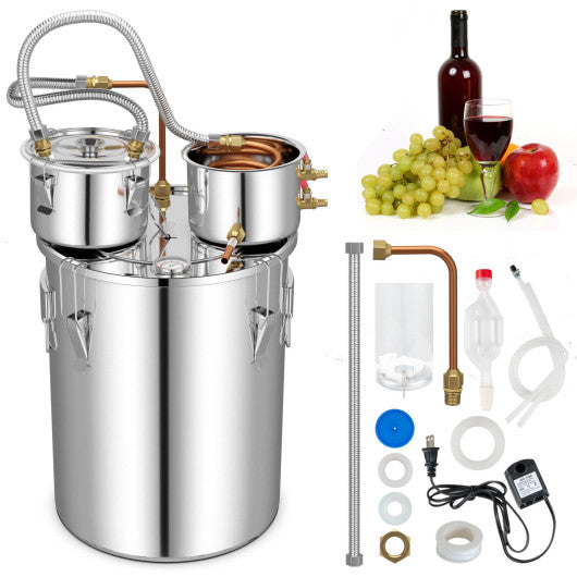 Costway 10 Gal 22/38 L Water Alcohol Distiller for DIY Whisky – Kitchen  Oasis