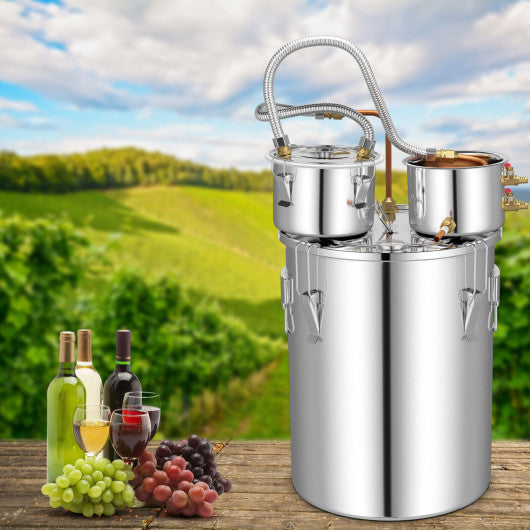 Costway 10 Gal 22/38 L Water Alcohol Distiller for DIY Whisky