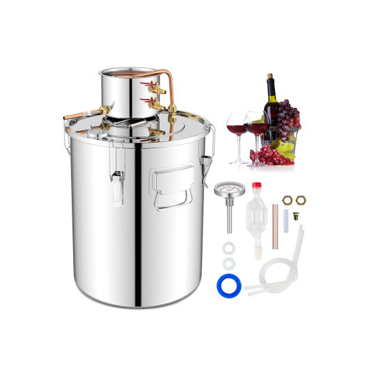 Costway 10 Gal 40 L Water Alcohol Distiller with 2 Stainless Steel Pots