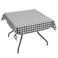 Costway 10 Pcs 52" x 52" Black Square Polyester Plaid Dinner Tablecloth