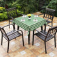 Costway 10 Pcs 52" x 52" Green Square Polyester Plaid Dinner Tablecloth