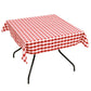 Costway 10 Pcs 52" x 52" Red Square Polyester Plaid Dinner Tablecloth