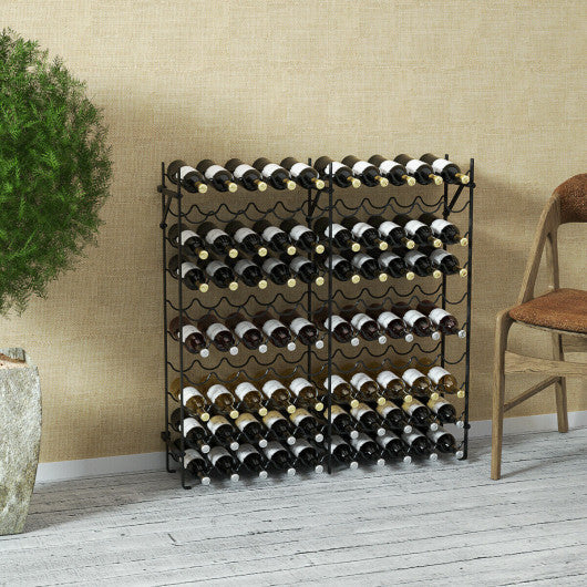 Costway 100 Bottle 10 Tier Display Metal Wine Rack