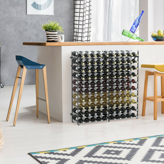 Costway 100 Bottle 10 Tier Display Metal Wine Rack