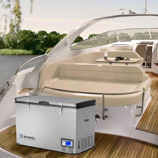 Costway 100-Quart Portable Camping Electric Car Cooler