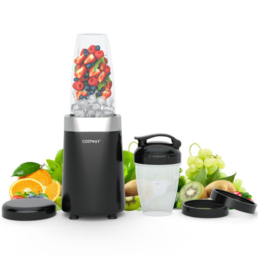 Costway 1000W Black Portable Blender with 6-Blade Design