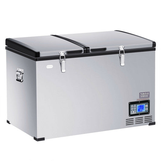 Costway 105-Quart Portable Electric Compressor Camping Cooler Refrigerator
