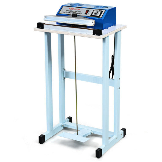 Costway 110V 12 Inch Foot Pedal Impulse Sealer Machine with Cutter