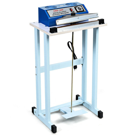 Costway 110V 12 Inch Foot Pedal Impulse Sealer Machine with Cutter