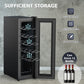 Costway 12 Bottle Compressor Wine Cooler Refrigerator-Black