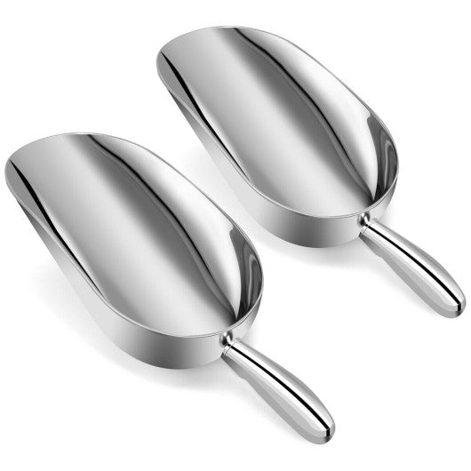 Costway 12 Oz Set of 2 Aluminum Candy Dry Goods Ice Scoop