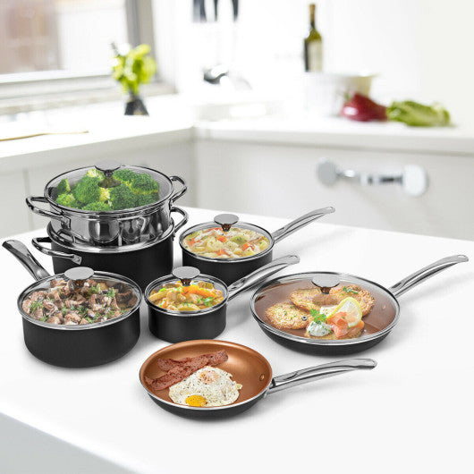 Costway 12-Piece Safe Non-stick Cookware Set