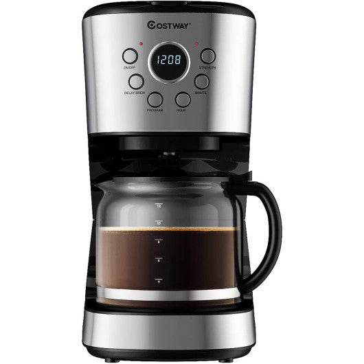 Costway 12-cup LCD Display Programmable Coffee Maker Brew Machine