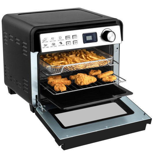 Costway 12-in-1 23 QT Digital Toaster Air Fryer Oven Rotisserie with 9 Accessories