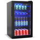 Costway 120 Can Beverage Mini Refrigerator with Glass Door
