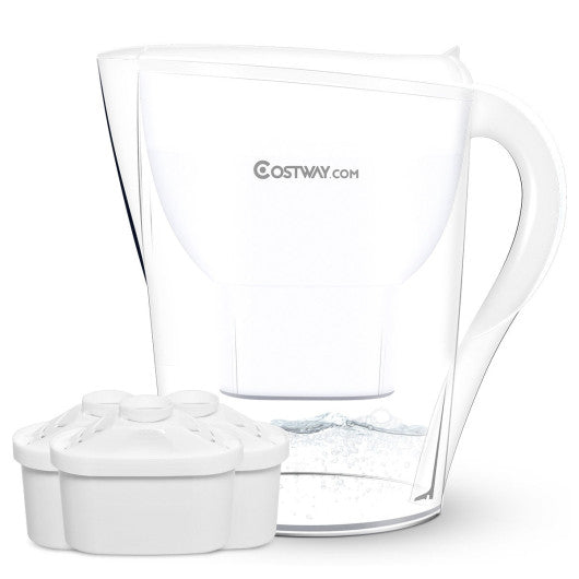 Costway 14.5 Cup Capacity White Water Pitcher Filter