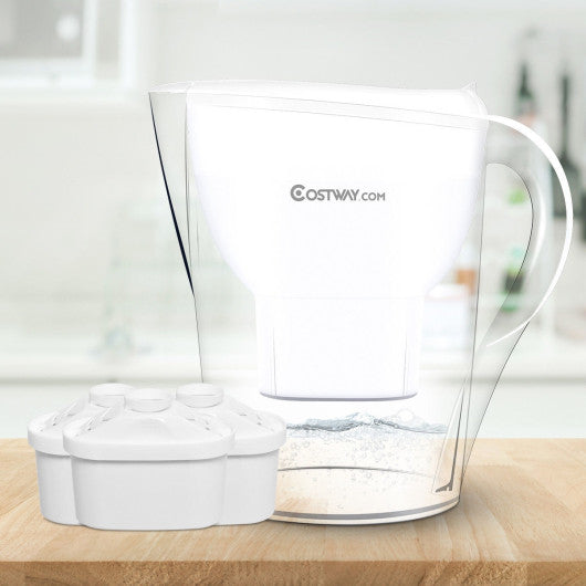Costway 14.5 Cup Capacity White Water Pitcher Filter