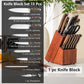 Costway 15 Pieces Stainless Steel Knife Block Set with Ergonomic Handle - KC54177