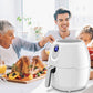 Costway 1500 W 4.8 Quart Electric Digital LCD Screen Timer Air Fryer-White