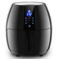 Costway 1500 W 4.8 Quart Electric LCD Touch Screen Timer Air Fryer-Black
