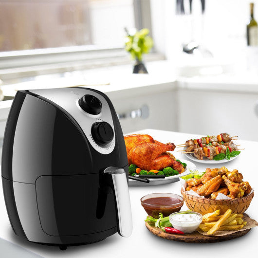 Costway 1500W Black Electric Air Fryer Cooker with Rapid Air Circulation System Low-Fat