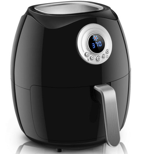 Costway 1500W Black Hot Air Fryer Oilless with LCD Screen Timer & Temperature Control