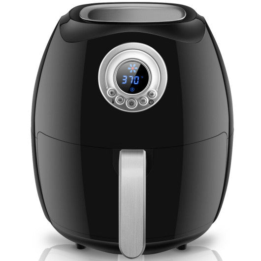 Costway 1500W Black Hot Air Fryer Oilless with LCD Screen Timer & Temperature Control