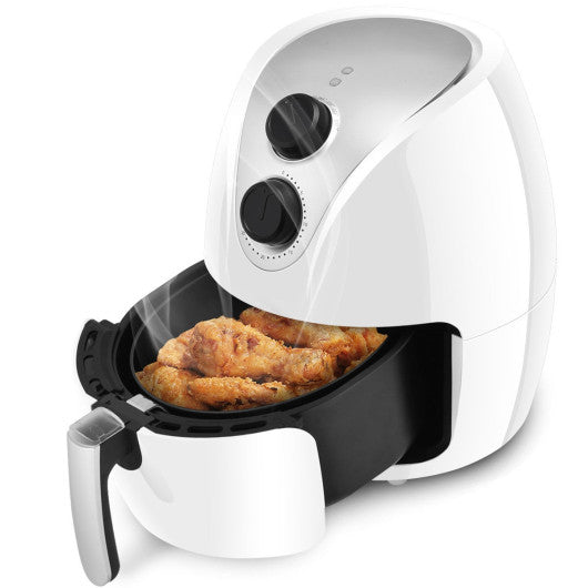 Costway 1500W White Electric Air Fryer Cooker with Rapid Air Circulation System Low-Fat