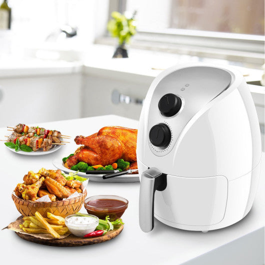 Costway 1500W White Electric Air Fryer Cooker with Rapid Air Circulation System Low-Fat