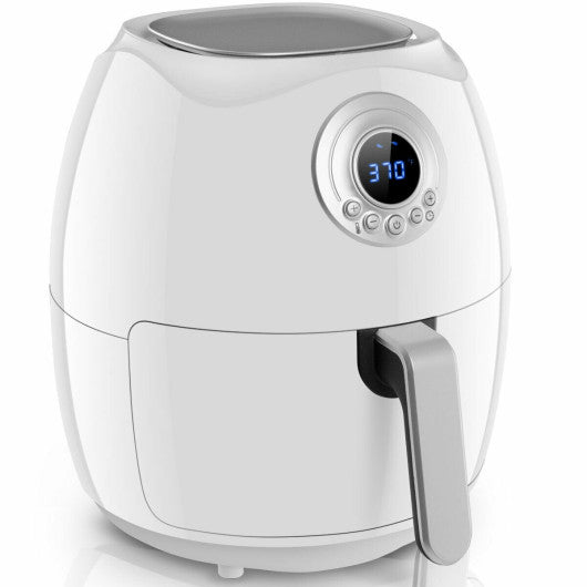 Costway 1500W White Hot Air Fryer Oilless with LCD Screen Timer & Temperature Control