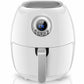 Costway 1500W White Hot Air Fryer Oilless with LCD Screen Timer & Temperature Control
