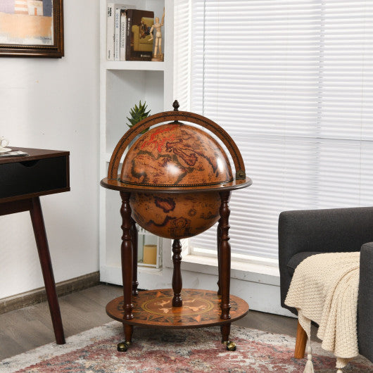 Costway 16th Century Italian Wine Cabinet with Wheels