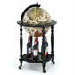 Costway 16th Century Nautical Chart Wine Cabinet with Wheels