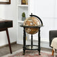 Costway 16th Century Nautical Chart Wine Cabinet with Wheels