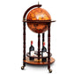 Costway 16th Century Wood Globe Wine Bar Stand