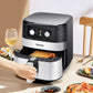 Costway 1700W 5.3 QT Black Electric Hot Air Fryer with Stainless steel and Non-Stick Fry Basket