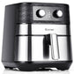 Costway 1700W 5.3 QT Black Electric Hot Air Fryer with Stainless steel and Non-Stick Fry Basket