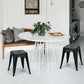 Costway 18" Black Height Backless Set of 4 Industrial Metal Stools
