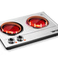 Costway 1800W Stainless Steel Infrared Cooktop with Non-slipping Feet and Adjustable Temperature