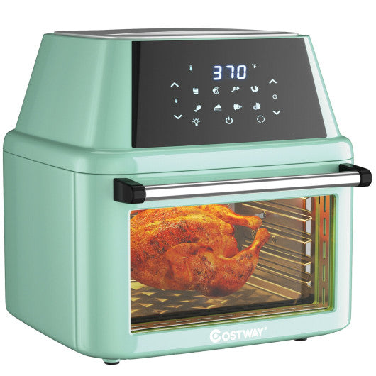 Costway 19 QT Green Multi-functional Air Fryer Oven 1800W Dehydrator Rotisserie