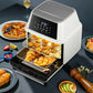 Costway 19 QT White Multi-functional Air Fryer Oven 1800W Dehydrator Rotisserie